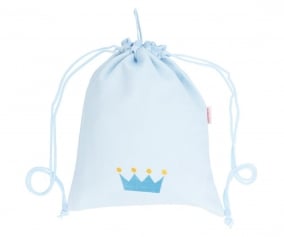 Mochila Saco Personalizada Piqu Coroa Azul