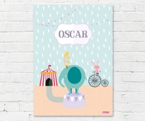 Poster mural cirque personnalisable
