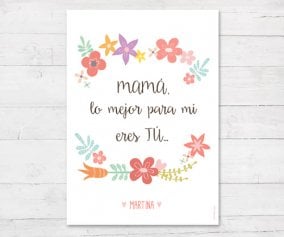 Lmina Personalizada Mam lo Mejor Eres T