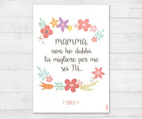 Poster Personalizzato Mamma la migliore sei tu