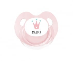 Pink Crown Personalised Retro Pacifier