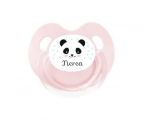 Pink Panda Personalised Retro Pacifier