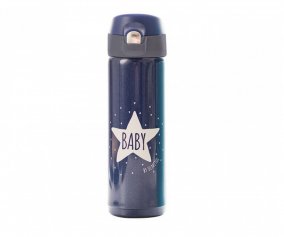 Stainless Steel Liquid Thermos Navy Blue 500ml