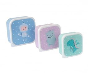 3 Lunch Boxes Robot and Friends