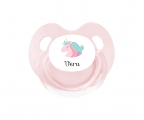 Pink Unicorn Personalised Retro Pacifier