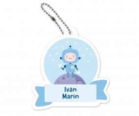 Robot Backpack Keychain