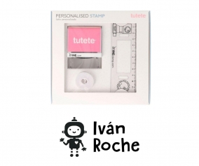 Sello Personalizado Robot +  Cinta Blanca para Ropa Oscura