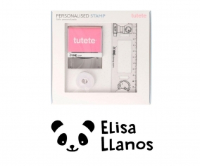 Sello Personalizado Panda + Cinta Blanca para Ropa Oscura