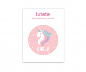 Pegatina Pequea Unicornio para Botella y Cajas Almuerzo