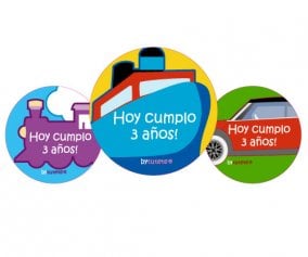 Pack 3 Distintivi Personalizzati Brum Brum