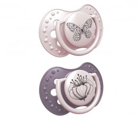 2 Chupetes Lovi Botanic Pink Vintage
