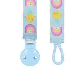 Blue Rainbow Pacifier Clip Eef Lillemor