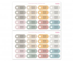 40 Etichette Adesive Pastel Nordic Stella