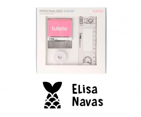 Sello Personalizado Sirena +  Cinta Blanca para Ropa Oscura