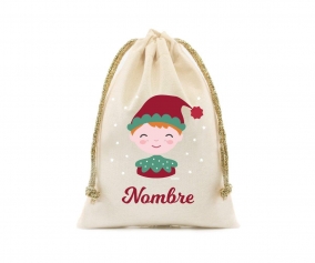PETIT Sac Personnalisable pour Cadeaux Lutin