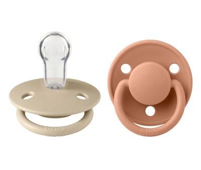 2 Chupetes BIBS De Lux Vainilla/Peach Silicona