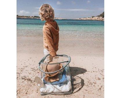 Sac de plage bleu anti-sable