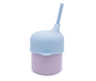 Tampa Sippie Silicone para copo  Azul Pastel