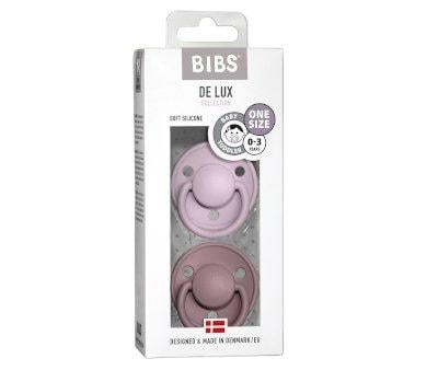2 sucettes BIBS De Lux Dusky Lilas/heather Silicone