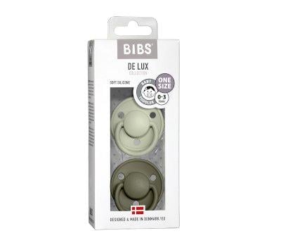 2 Chupetes BIBS De Lux Sage/Hunter Green Silicona