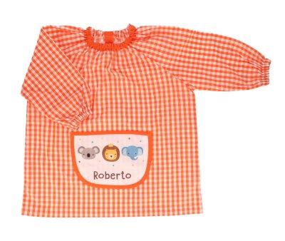Babi con Bolsillo Central Animal Friends Naranja Personalizado