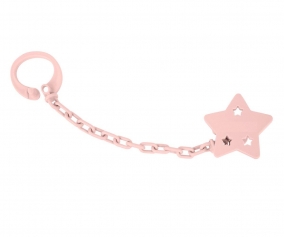 Personalised Star Pacifier Clip Blush