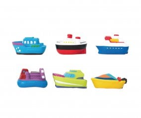 Lata de 6 barcos de brinquedos de banho 