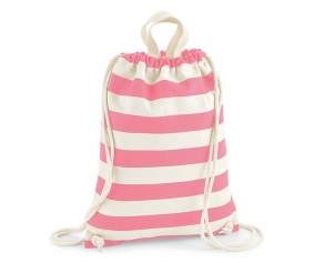 Mochila Saco Personalizada Nautical Natural -Rosa