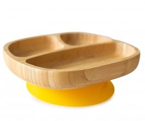 Plato Bamb con Ventosa Toddler Amarillo