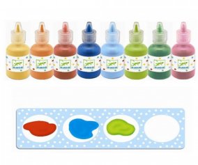 8 Frascos de Temperas Coloridas