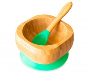 Bol Bamb Verde Eco con Cuchara