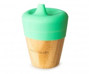 Vaso Bamb Verde con Tapa 190ml