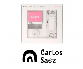 Sello Personalizado Arcoris + Cinta Blanca para Ropa Oscura