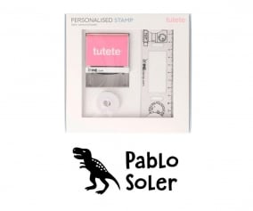Sello Personalizado T-Rex + Cinta Blanca para Ropa Oscura