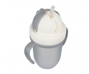 Tazza con Cannuccia Silicone Matt Grigio 210ml