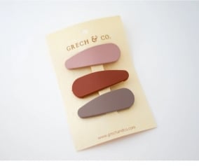 Clips para Pelo Snap Matte Stone-Shell-Rust
