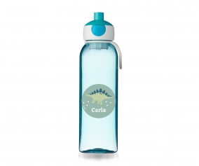 Botella Campus Pop-Up Personalizada Turquesa 500ml Dinosaurio