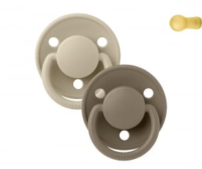 2 Chupetes BIBS De Lux Vanilla/Dark Oak