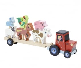 Trattore con Animaletti Impilabili