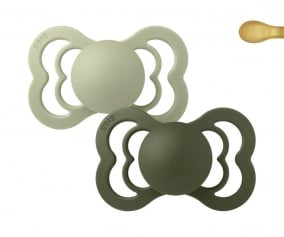 2 Chupetes BIBS Supreme Sage/Hunter Green Ltex