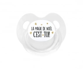 Sucette Retro Blanc La Magie de Nol, toiles