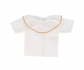 Camisa com babado Bonecos Mostarda