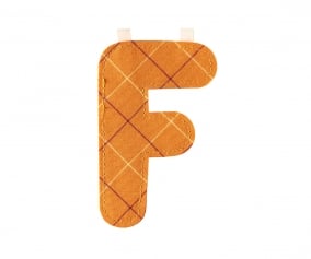 Fabric Letter F Lilliputiens 