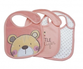 3 Newborn Bibs Tiger