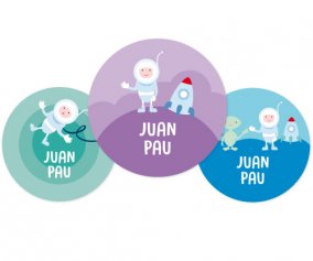 Pack 3 Distintivi Personalizzati Astronauta