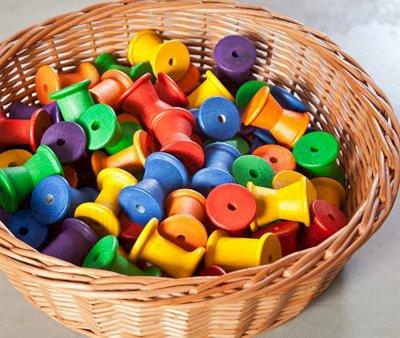 36 Wooden Rainbow Rolls