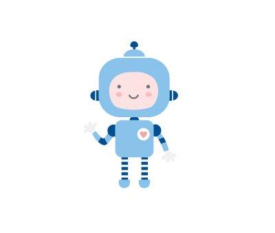 Diseo Robot Mochila Mini Fashion Azul