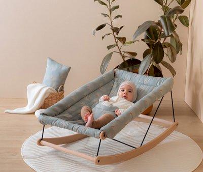 Growing Green Baby Bouncer with White Gatsby Cover