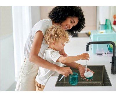 verre avec paille mio 300 ml - Deep turquoise