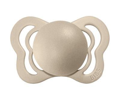 2 Chupetes BIBS Couture Vanilla/Peach Silicona